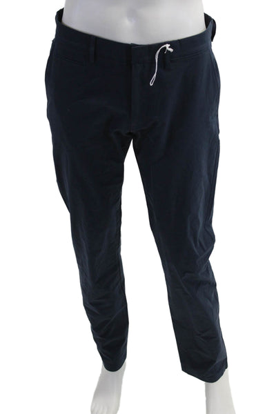 J Crew Mens Chinos Dark Blue Drawstring Pants Size 32