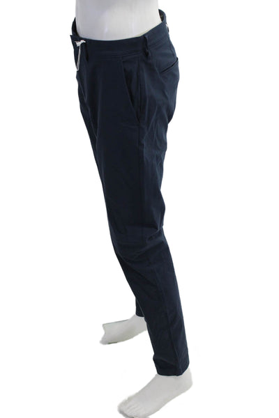J Crew Mens Chinos Dark Blue Drawstring Pants Size 32
