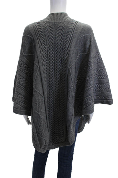 Central Park West Unisex Dark Gray V-Neck 3/4 Sleeve Sweater Size M