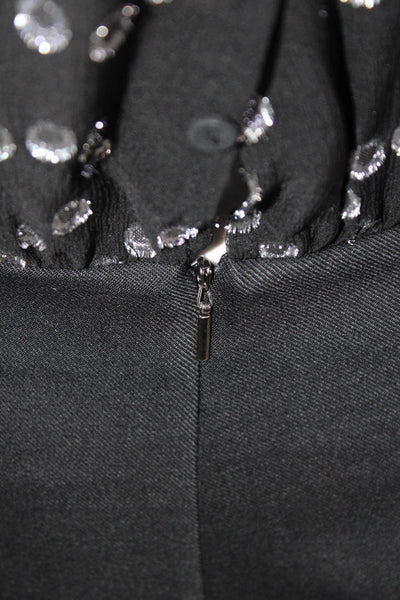 Rebecca Taylor Women Jumpsuit Black Polka Dot Mock Neck Long Sleeve Size 2