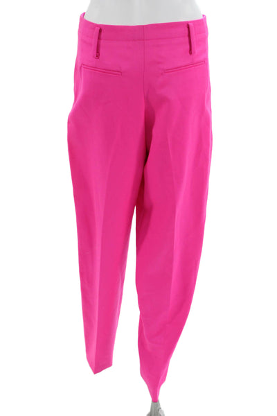 Edun Women Dress Pants Pink 100% Wool Solid Hook & Eye Inseam 32 Size 4