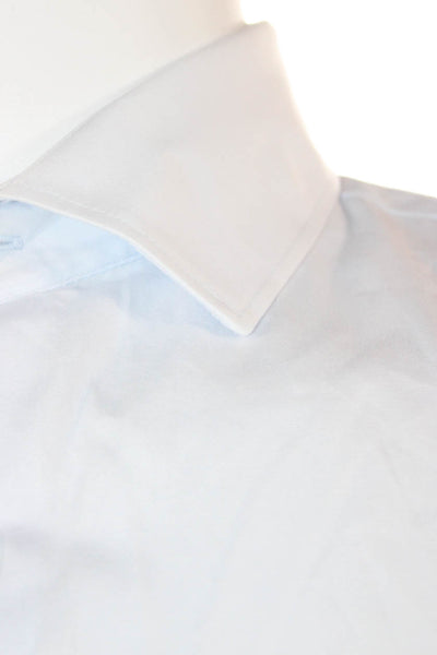 J Crew Mens Cotton Collared Button Down Pocketed Shirt Blue Size S