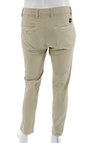Zara Mens Chino Pants Beige Button Closure Size 30