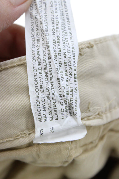 Zara Mens Chino Pants Beige Button Closure Size 30