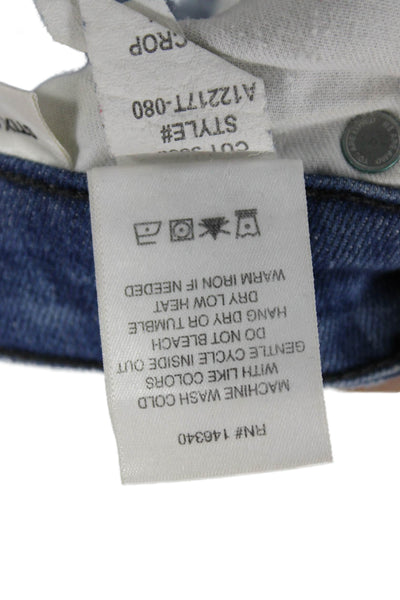 Amo Women Cropped Ankle High Waist Blue Jeans Size 26