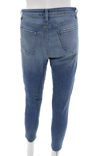 L'Agence Women Ankle Skinny Mid Rise Blue Jeans Size 26