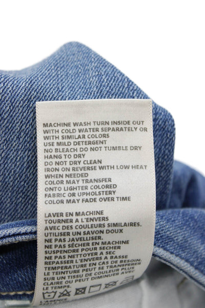 L'Agence Women Ankle Skinny Mid Rise Blue Jeans Size 26
