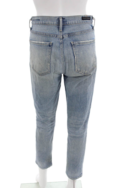 Citizens of Humanity Women Ankle Cropped Jeans Light Blue High Waist Size 26