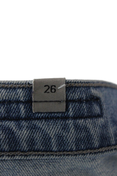 Citizens of Humanity Women Ankle Cropped Jeans Light Blue High Waist Size 26