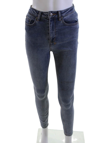 Ksubi Women Ankle Skinny Jeans Dark Blue Mid Rise 26 Inseam Size 25