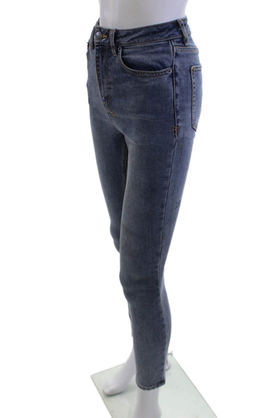 Ksubi Women Ankle Skinny Jeans Dark Blue Mid Rise 26 Inseam Size 25