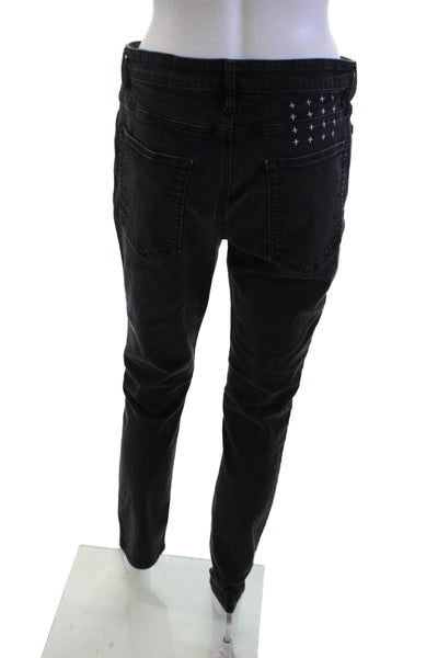 Ksubi Unisex Skinny Tapered Black High Rise Jeans Size 32