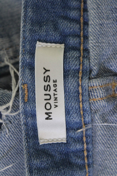 Moussy Womens Ankle Cropped Light Blue Jeans Mid Rise Size 25