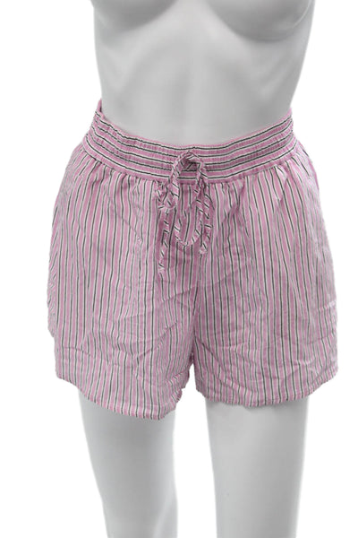 Zara Unisex Pink Striped Beach Drawstring Shorts Size XS