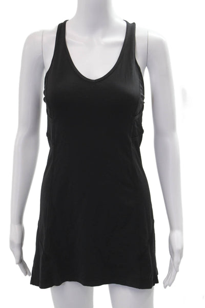 Lululemon Women Tank Dress Black V-Neck Short Nylon Blend Size 4