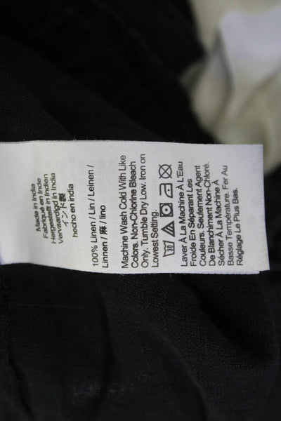 J Crew Unisex Black Linen Blend Beach Shorts Size XS