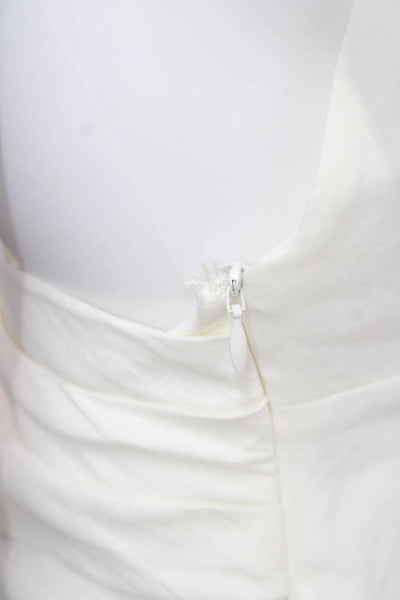 Zara Women White Sleeveless Tank Polyester Viscose Elastane Size XS