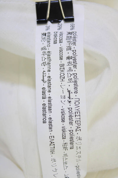 Zara Women White Sleeveless Tank Polyester Viscose Elastane Size XS