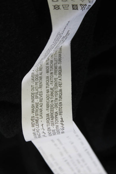 Zara Women Black Bohemian Crew Neck Long Sleeve Top Size S