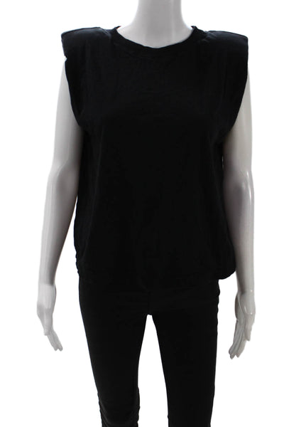 Velvet by Graham & Spencer Women Sleeveless Jersey Tee Black Size S