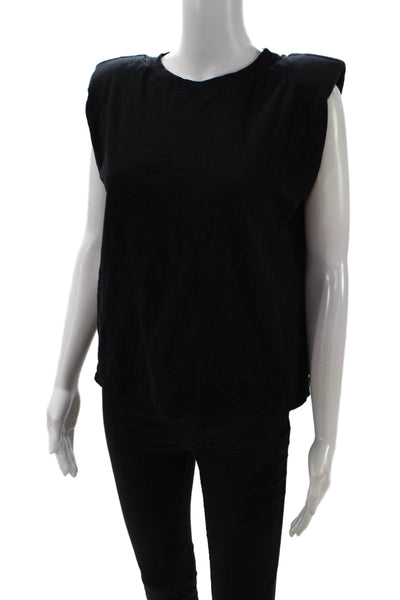 Velvet by Graham & Spencer Women Sleeveless Jersey Tee Black Size S