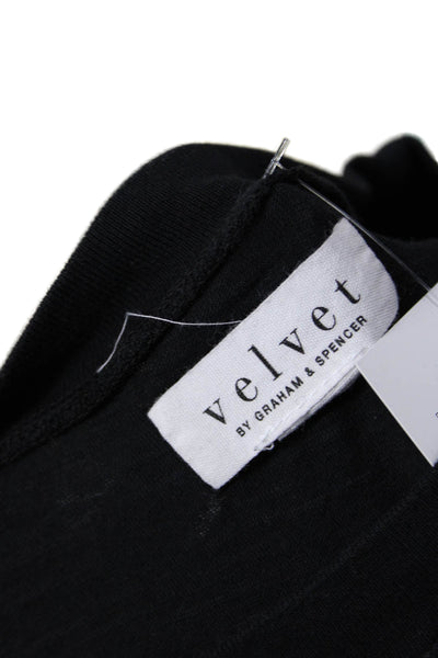 Velvet by Graham & Spencer Women Sleeveless Jersey Tee Black Size S
