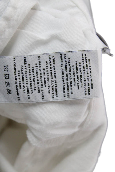 J Brand Womens Ankle Skinny White Jeans Mid Rise Button Size 25