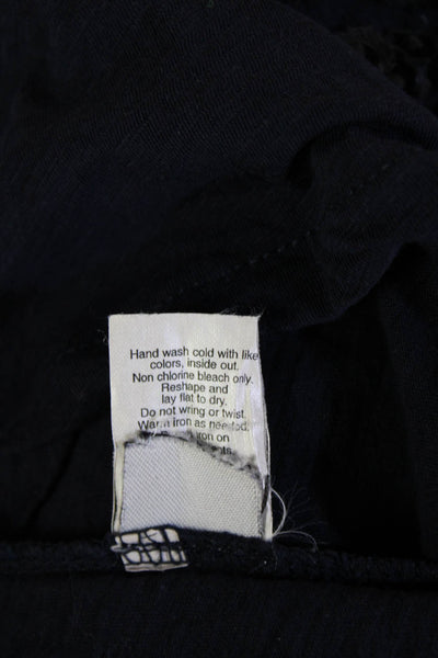 J Crew Womens Basic Jersey Tank Dark Blue Cotton Round Neck Size S