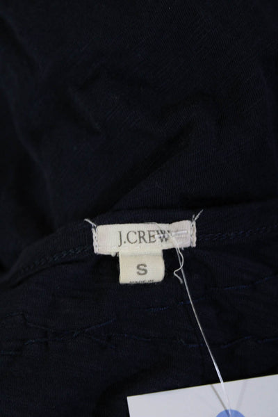 J Crew Womens Basic Jersey Tank Dark Blue Cotton Round Neck Size S