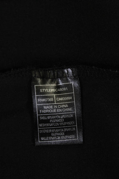 BB Dakota Womens Bodycon Sheath Black Long Sleeve Mid Calf Dress Size S