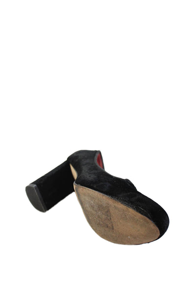 Cole Haan Womens Rounded Toe Block Heel Pumps Black Size 7.5