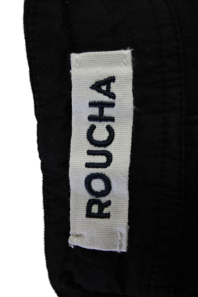 Roucha Women Black Cropped Capri High Rise Jeans Size S