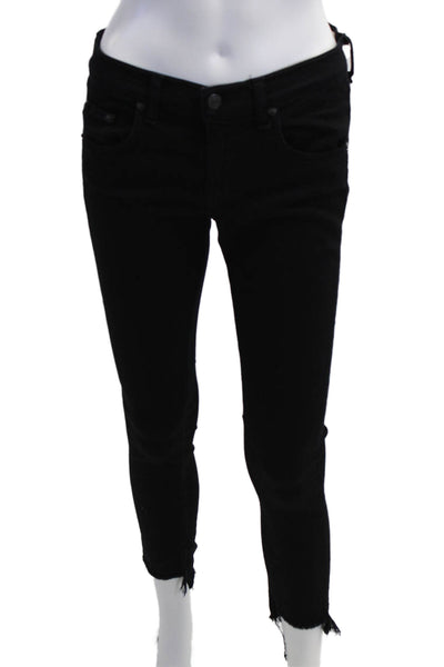 Rag & Bone Womens Black Ankle Skinny Cropped Jeans Size 27