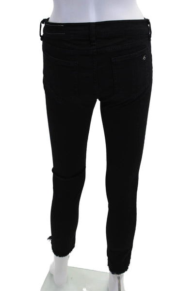 Rag & Bone Womens Black Ankle Skinny Cropped Jeans Size 27