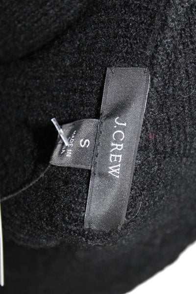 J Crew Womens Black V-Neck Button Coatigan Long Sleeve Size S