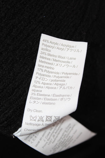 J Crew Womens Black V-Neck Button Coatigan Long Sleeve Size S