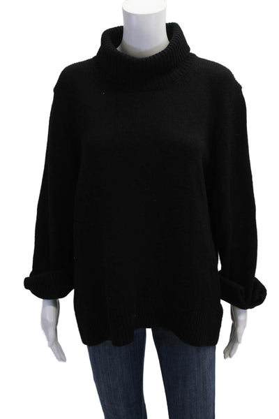 Liviana Conti Unisex Sweater Pullover Black Turtleneck Long Sleeve Size 46