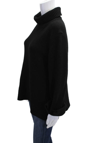 Liviana Conti Unisex Sweater Pullover Black Turtleneck Long Sleeve Size 46