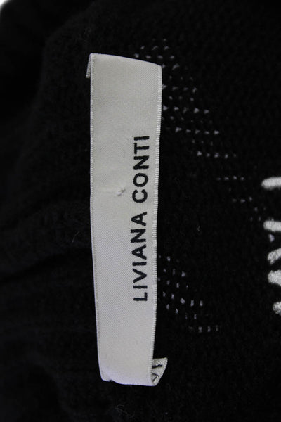 Liviana Conti Unisex Sweater Pullover Black Turtleneck Long Sleeve Size 46