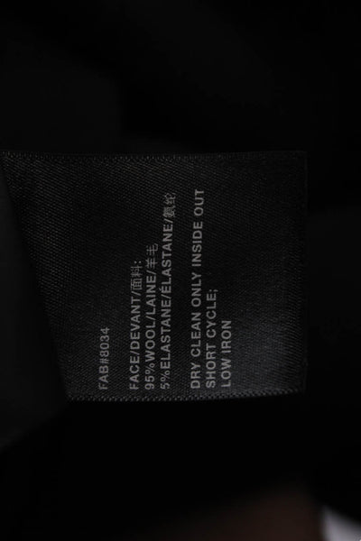 Lafayette 148 New York Womens Ankle Dress Pants Black Wool Blend Size 14