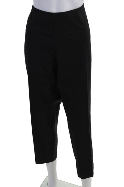 Lafayette 148 New York Women Black Ankle Cropped Dress Pants Plus Size 16