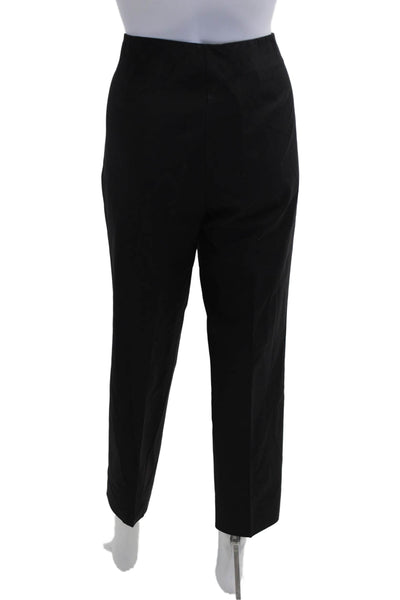 Lafayette 148 New York Women Black Ankle Cropped Dress Pants Plus Size 16