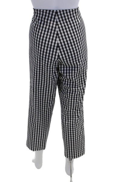 Elie Tahari Women Black Check Ankle Cropped Pants Size XL