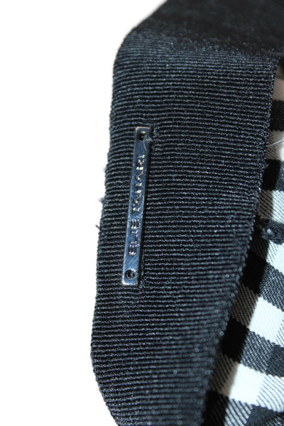 Elie Tahari Women Black Check Ankle Cropped Pants Size XL