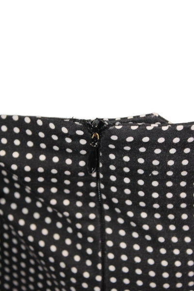 Piazza Sempione Women Ankle Cropped Polka Dot Black Pants Size 50