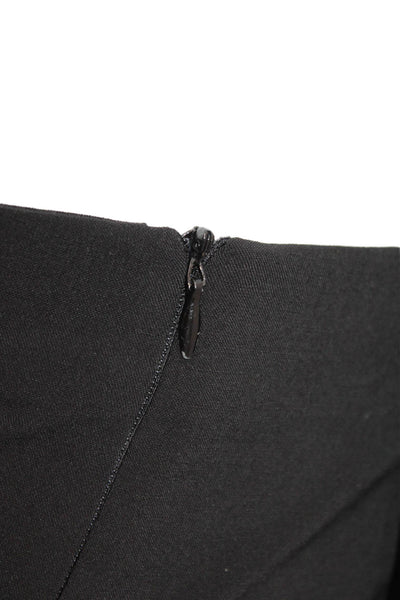 Piazza Sempione Women Ankle Dress Pants Black 96% Virgin Wool Size 52