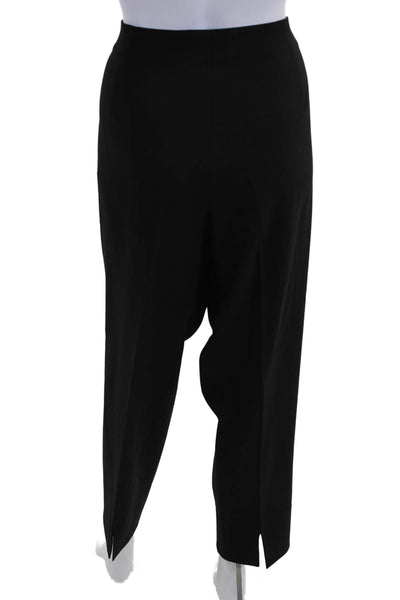 Piazza Sempione Women Ankle Dress Pants Black 96% Virgin Wool Size 52
