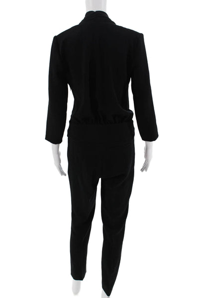 Ba&Sh Women Jumpsuit Black V-Neck 3/4 Sleeve 100% Polyester Size 1