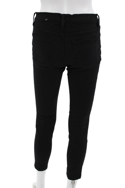 Frame Womens Ankle Skinny Jeans Black Mid Rise Size 26
