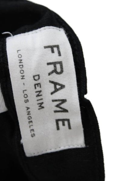 Frame Womens Ankle Skinny Jeans Black Mid Rise Size 26